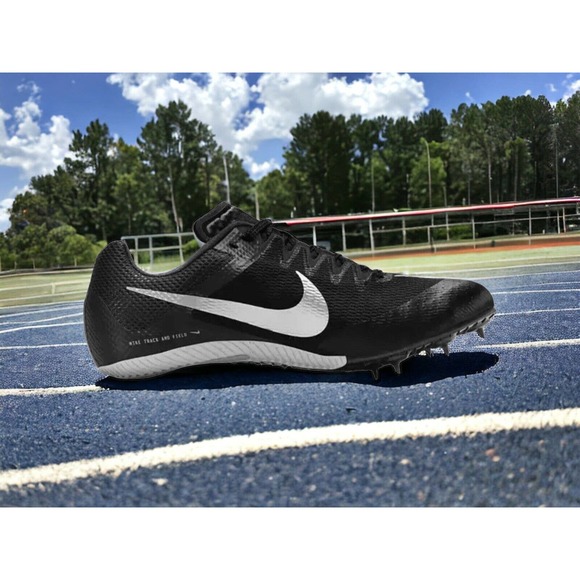 NIKE Black Zoom Rival Sprint Track Spikes Shoes DC8753 New Fast Ship Mens 12 - Picture 14 of 15